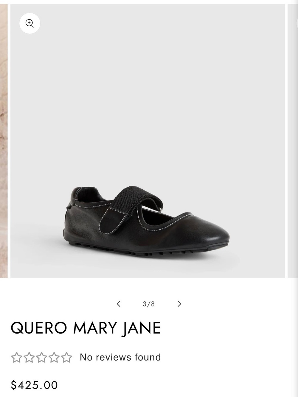 Aquatalia Black Italian Leather Quero Mary Jane Flats Sz 8 - Picture 4 of 14